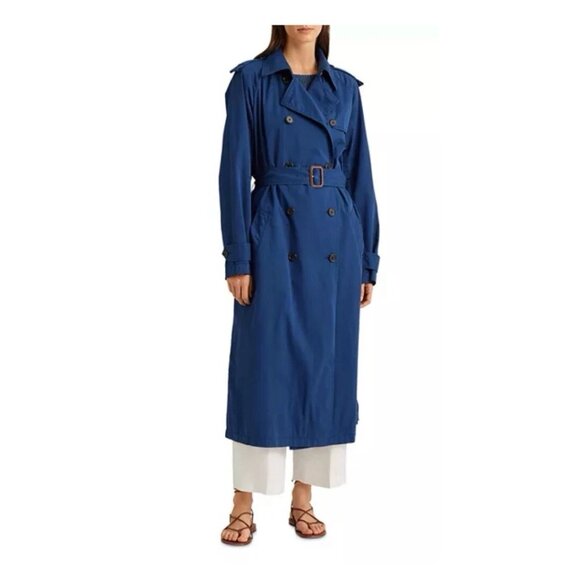 Lauren Ralph Lauren Jackets & Blazers - NWT Ralph Lauren Women's Cotton Belted Double Breasted Trench Coat Jacket 8